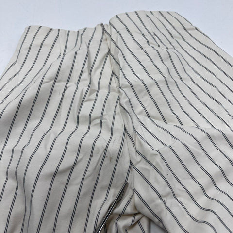 Rag & Bone Women's Pinstripe Slim Ankle Pants White Black Sz 0