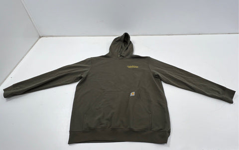 Lot of 2 Carhartt Hoodies Full Zip Pullover Grey Olive Workwear Sz XL