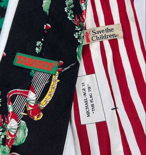 Lot of 10 Men's Neckties Vintage 90s Disney Looney Tunes Peanuts Tabasco