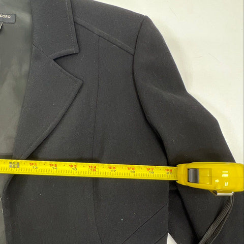 Isabel De Pedro Women's Black Blazer Vintage Y2K Mr Cat Lace Up Cropped US 12