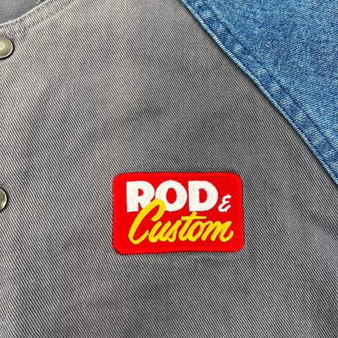 Vintage 1996 Rod & Custom AmeriCruise Tour Denim Varsity Jacket Made USA Sz XL