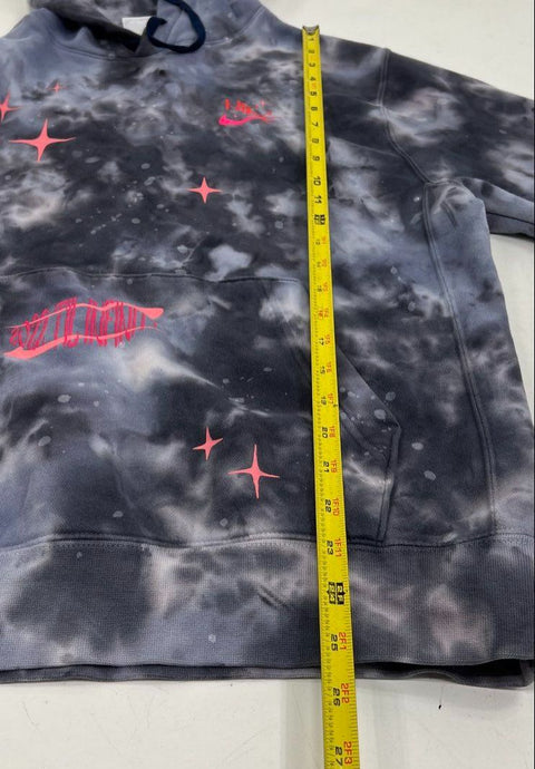 Nike Men's Sportswear Club Fleece Zero Gravity Hoodie Gray Tie-Dye Size S