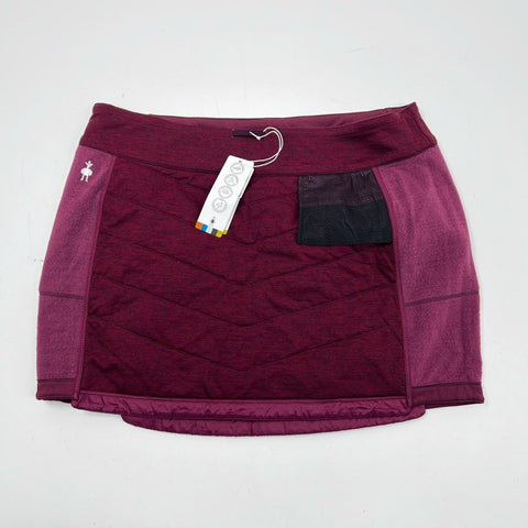 Smartwool Women's Smartloft Pull-On Skirt Black Cherry Quilted Sz XL NWT