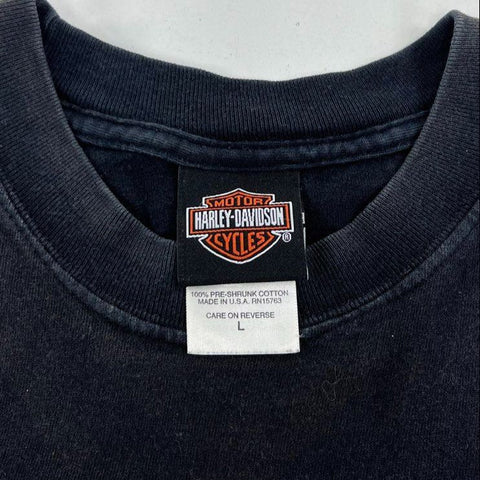 Lot 2 Vintage Y2K Harley-Davidson T-Shirt Sturgis Iowa USA Made Double Stitch L