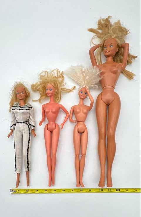 Barbie Doll Lot Mattel Vintage 4 Pieces Including 18 Inch Large Doll Mixed
