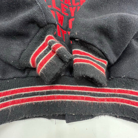 DeLong Vintage Y2K Womens Wool Varsity Letterman Jacket Westside 04 Black L