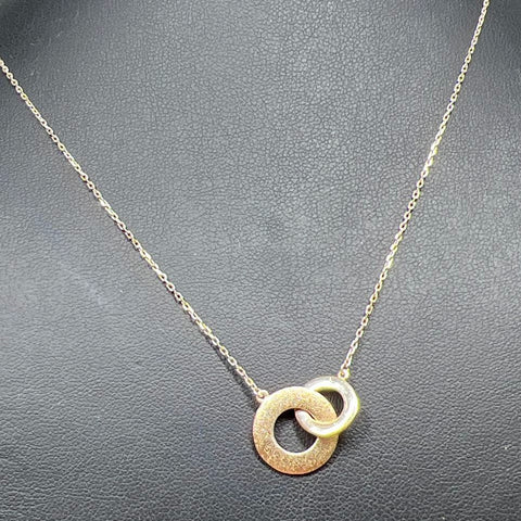 Sterling Silver Circles Pendants Necklace 3g