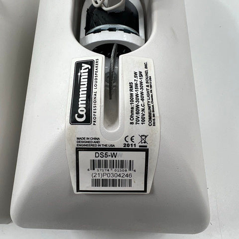 Community DS5-W Professional Commercial Surface Mount Speakers 100W 8-Ohm Pair