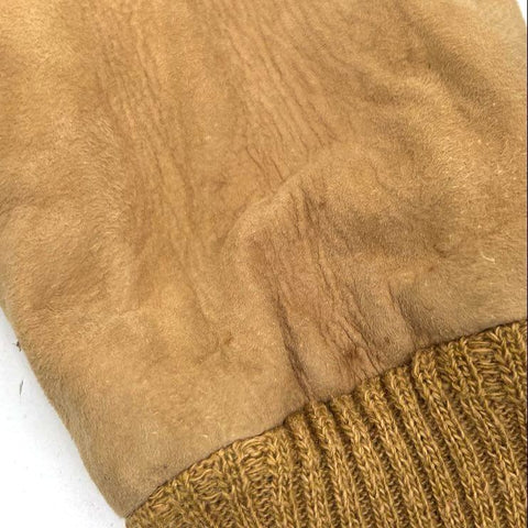 Vintage 70s Cresco Tan Suede Leather Bomber Flight Jacket Men's 40