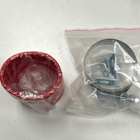 Red Anodized Aluminum Turbo Intake Elbow Pipe Charge Pipe Kit Coupler Clamps