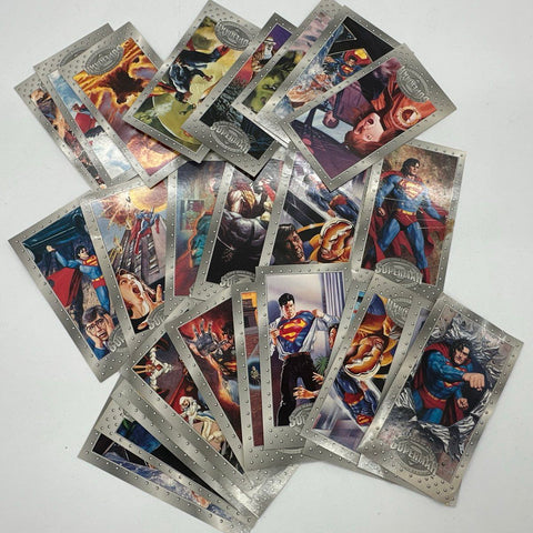 Superman SkyBox Trading Card Lot The Man of Steel Platinum Series Approx 25
