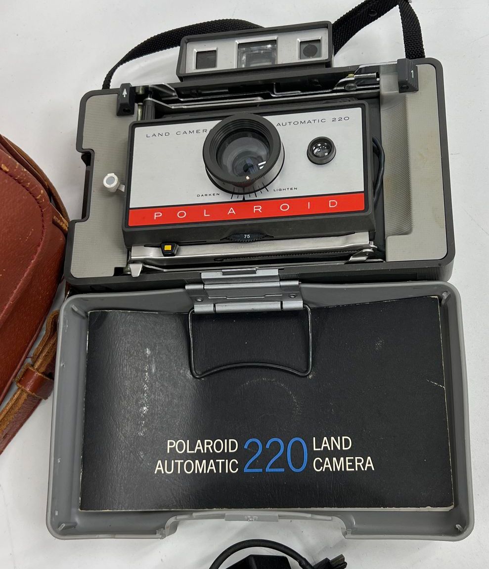 Vintage Polaroid 220 Land Camera Spartus Six-Twenty Camera Film Flash Lot