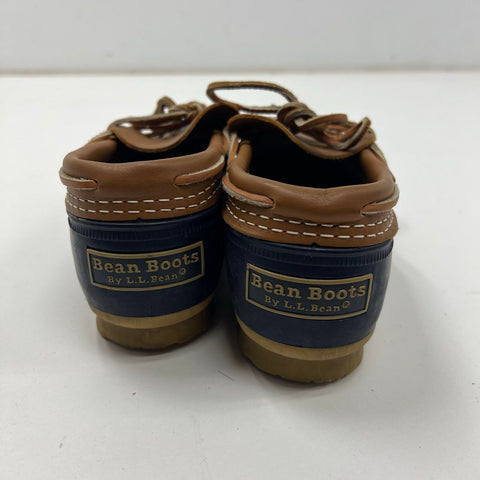 L.L. Bean Boots Rubber Moc Brown Blue Duck Shoes Women's Size 7 M