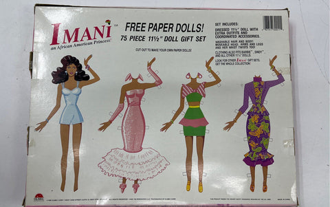 Olmec Imani African American Princess 11.5 Inch Doll Gift Set 1990 Sealed NIB
