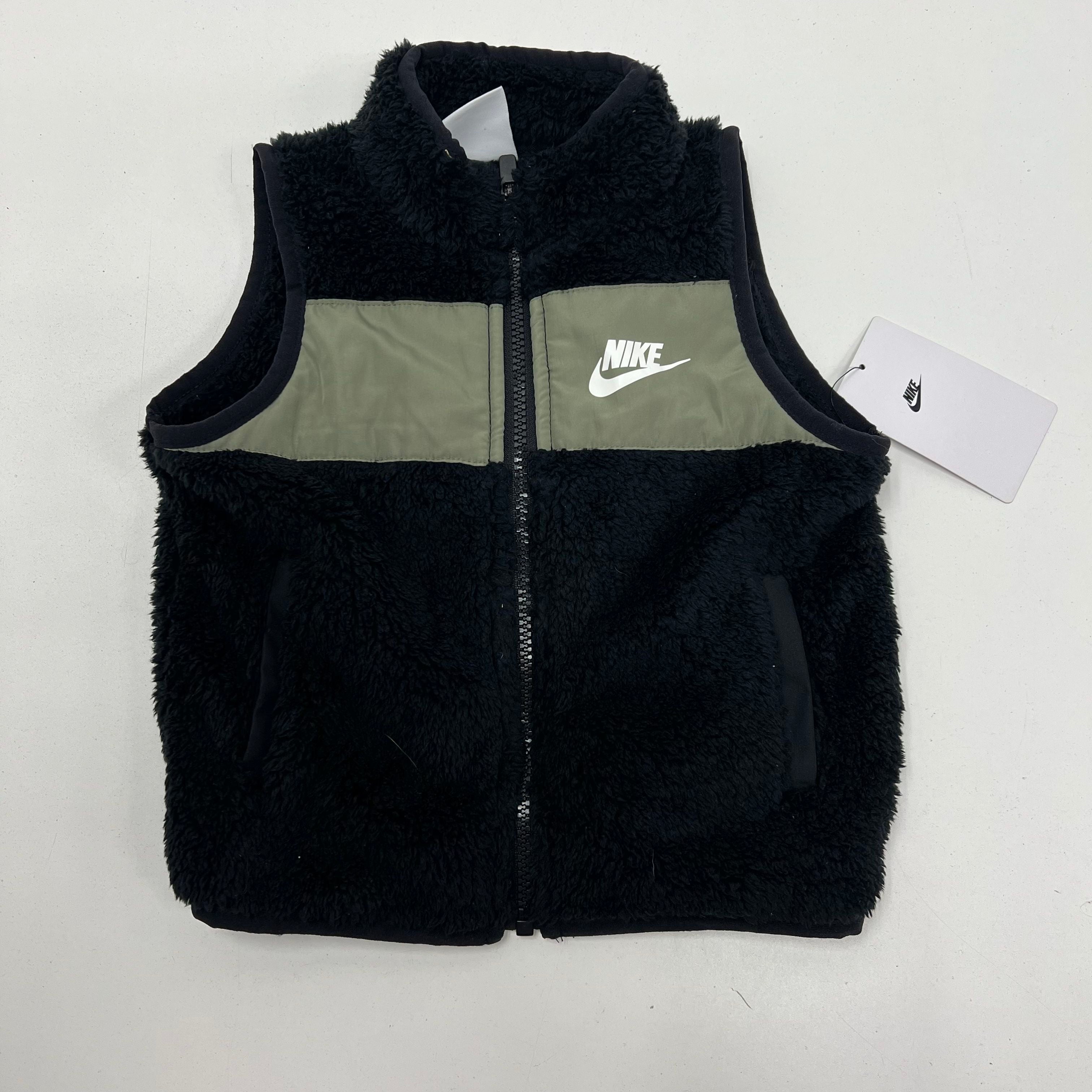 NWT Nike Black Fleece Zip Up Vest Size 2T
