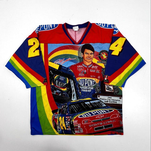 Vintage 1995 Jeff Gordon Winston Cup Champion NASCAR T-Shirt Speed Zone USA Sz L