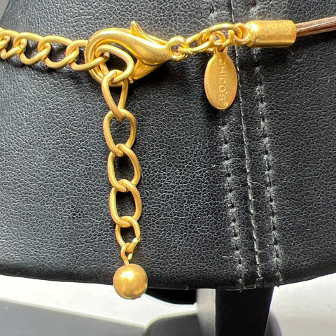 Chico's Lizard Crackled Drop Pendant Necklace