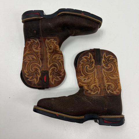 Rocky Long Range RWST1867C Steel Toe Western Work Boots Brown Orange Size 11 M
