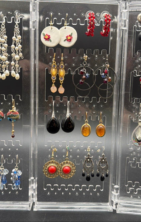 Vintage to Modern Costume Earring Lot 21 Pairs Mixed Styles Dangle Hoop Stud