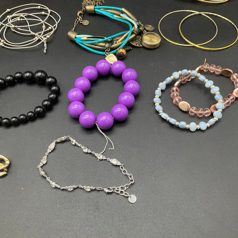 Chico's & Fashion Jewelry Lot 20+ Bracelets Bangles Beaded BOSS Chunky Charms