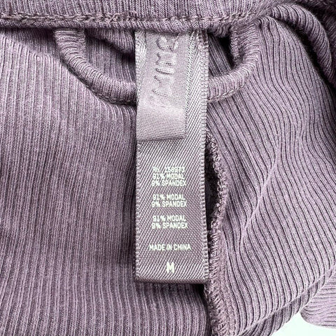 Skims Women's Plum Soft Lounge Ribbed Wide Leg Pants Size M