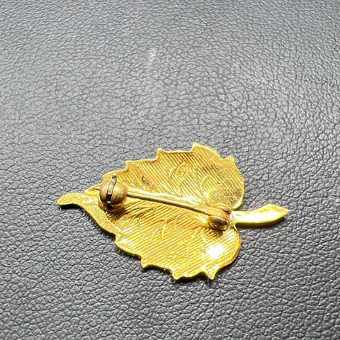 12K Black Hills Gold Leaf Pin 1.73g