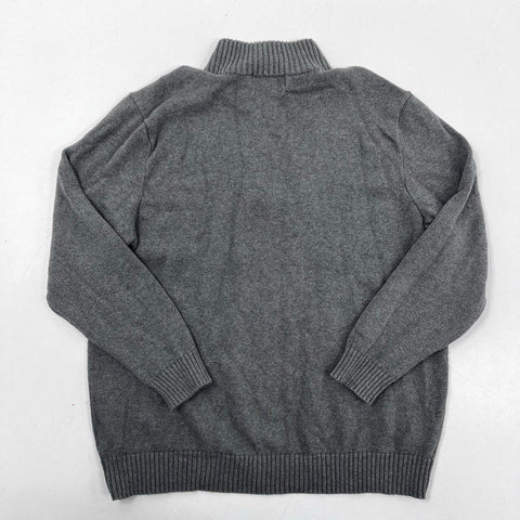 Polo Ralph Lauren Men's Gray Quarter Zip Cotton Sweater Sz 2XB