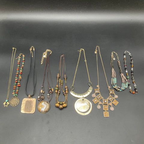 Chico's Nakamol Icing Bohemian Statement Beaded Necklace Jewelry Lot of 9