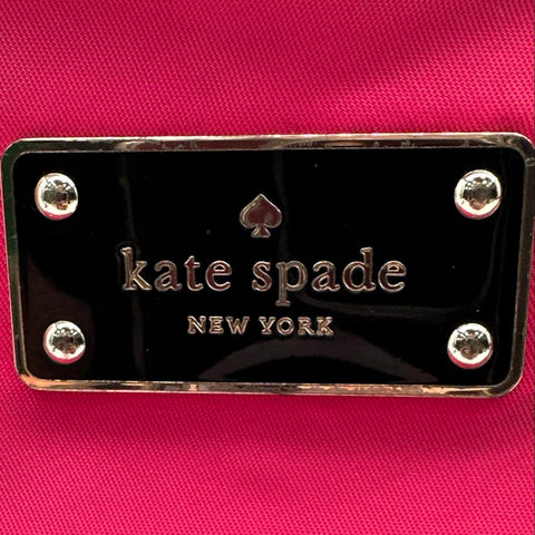 Kate Spade Pink Nylon Wilson Road Bradley Backpack Bag Large Silver Hardware
