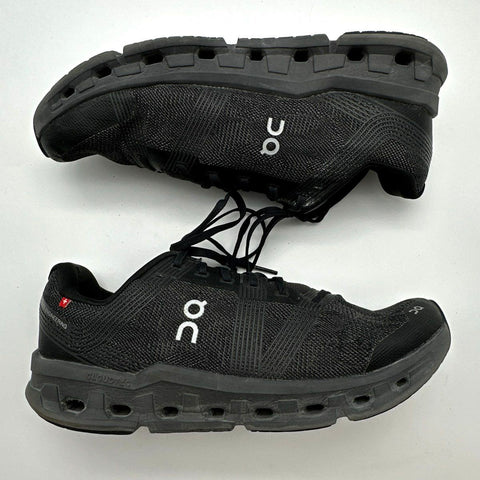 On Running Cloudstratus All Black Mesh Road Running Sneakers Men's Size 10