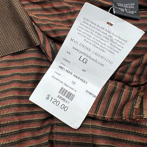 Carnoustie Pebble Beach Golf Links Mercerized Cotton Polo NWT Sz L