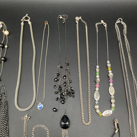 Mixed Fashion Necklace Jewelry Lot 13pc Statement Cross Panther Fringe Boho