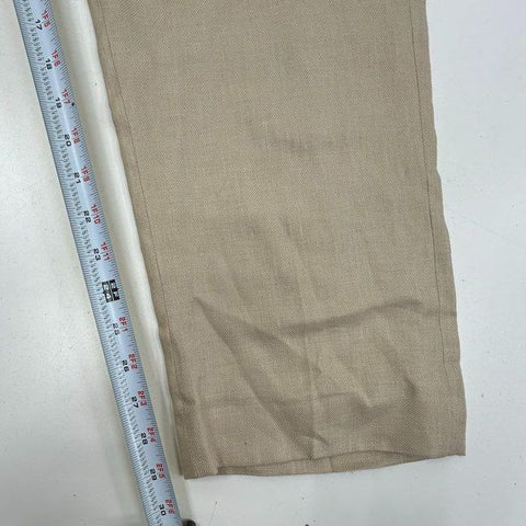 NWT Banana Republic Men's Linen Cargo Pants Beige Side Adjusters Slim Fit Sz 38