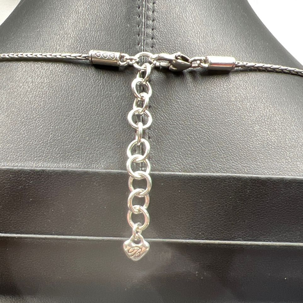 Brighton Silver Plate Heart Clip Lanyard Necklace