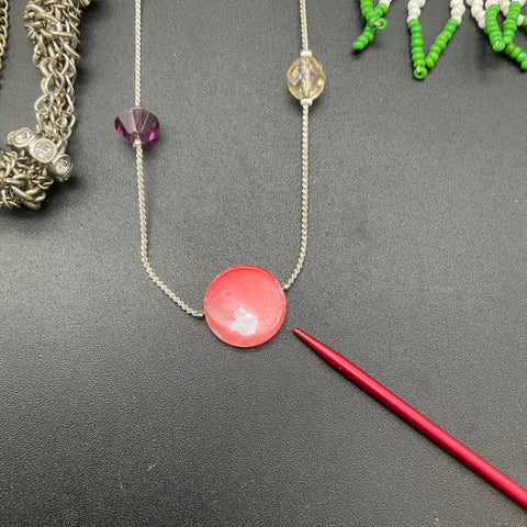 Fashion Costume Necklace Lot of 6 Beaded Peace Sign Geometric Rose Quartz Stone