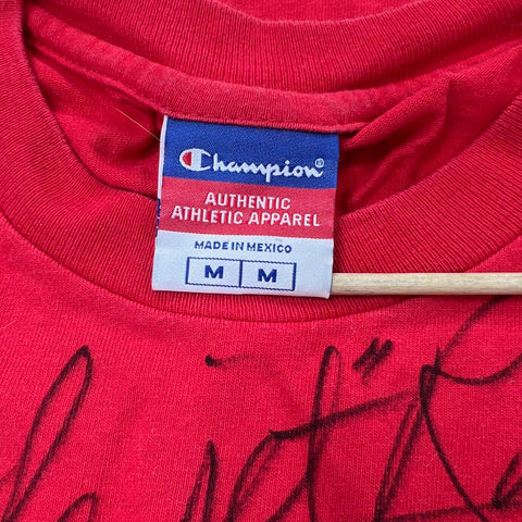 Champion Men's Red Nebraska Huskers Autographed Johnny Rodgers Heisman 72 Sz M