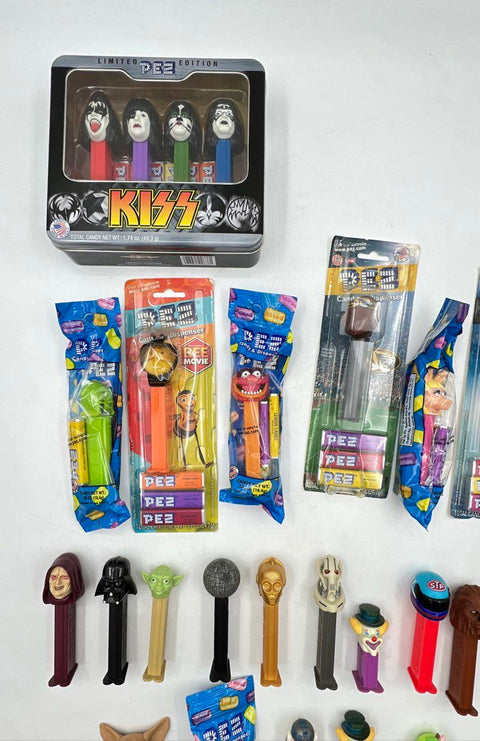 Pez Dispenser Lot 25 Pieces Star Wars Marvel KISS Bee Movie Mixed Collection