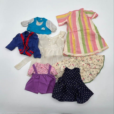 Doll Clothing Lot Vintage Mixed Outfits Dresses Accessories Approximately 35 Pcs