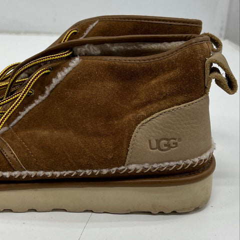 UGG Neumel Chestnut Brown Suede Chukka Boots Mens Size 16