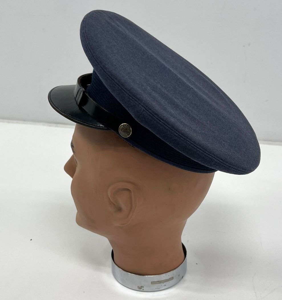 Collectible Vintage Blue & Black US Military Officer Uniform Hat 7 1/3 HL