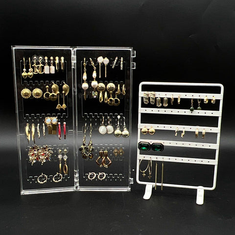Vintage to Modern Costume Jewelry Earring Lot Mix Pairs Hoops Dangles Rhinestone