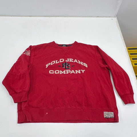 Vintage 90s Polo Jeans Co Ralph Lauren Spell Out Logo Sweatshirt Sz 3XL