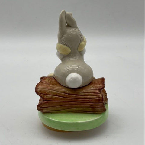 Schmid Disney Bambi Thumper Ceramic Music Box 6.5 Inch Rotating Tested Works