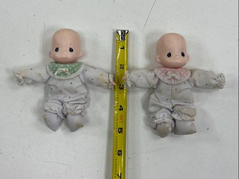Vintage Precious Moments Dolls Lot of 7 Collectible 12" & 5" Vinyl Cloth