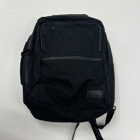 Jack Abrahams Black Canvas Laptop Travel Backpack Multi Pocket USB Port