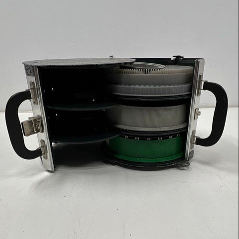 Vintage Tray Tote Creatron Case for 3 Slide Projector Carousels + 3 Trays