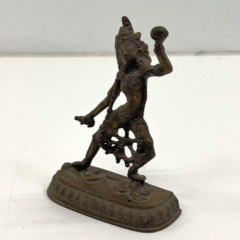 Vintage Tibetan Bronze Vajrayogini Statue 6" Buddhist Deity Figure Himalayan Art