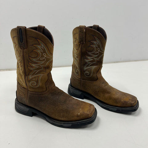 Tony Lama TLX TW4005 Waterproof Western Work Boots Brown Leather Size 12 D