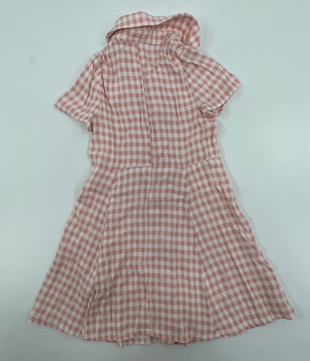 Toddler Girl's Reformation Pink Checkered Rayon Blend Casual Dress - Size 2T