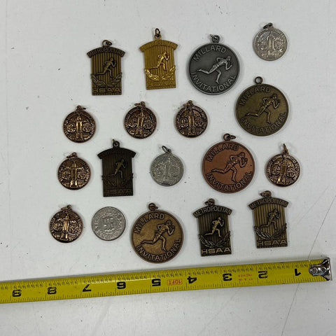 Vintage 1970s Millard Invitational HSAA Track Gymnastics 20pc Medal Lot